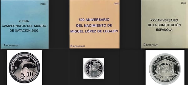 10 € X 3 Monedas  2003-2003-2003