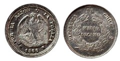 10分の1 1865-1866 - チリ