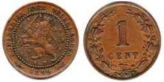 1セント 1877-1884 - オランダ